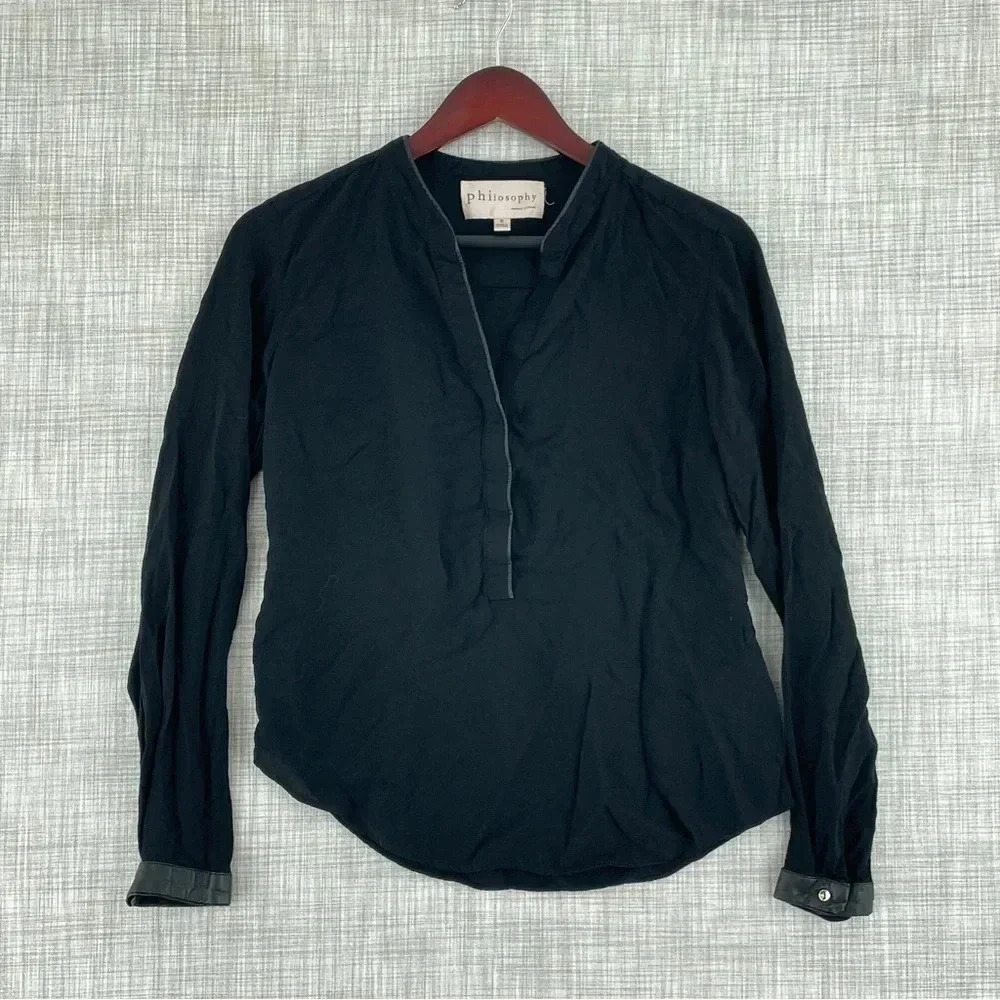 Philosophy Womens Size S long sleeve viscose shirt 1303